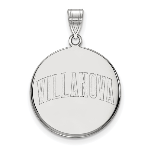 Villanova University Round Pendant 3/4in 10k White Gold