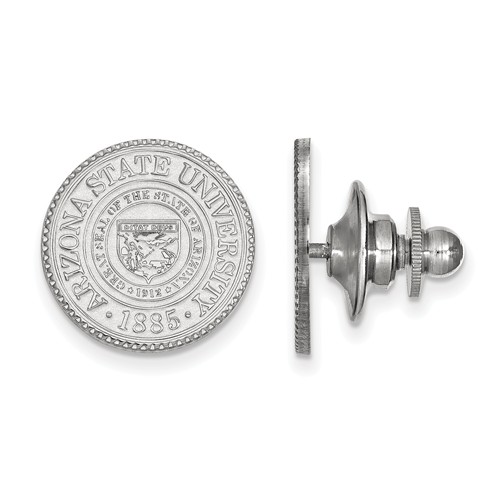 Arizona State University Crest Lapel Pin Sterling Silver 