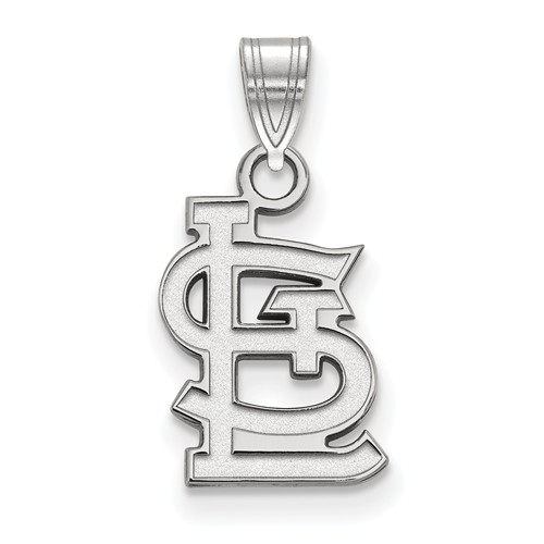 Sterling Silver 1/2in St. Louis Cardinals STL Pendant