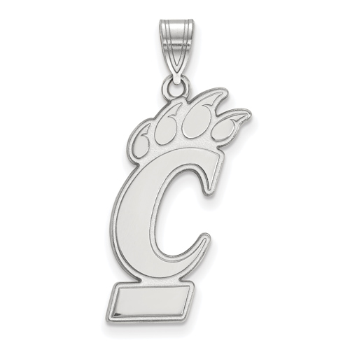 10k White Gold 1in University Of Cincinnati Pendant