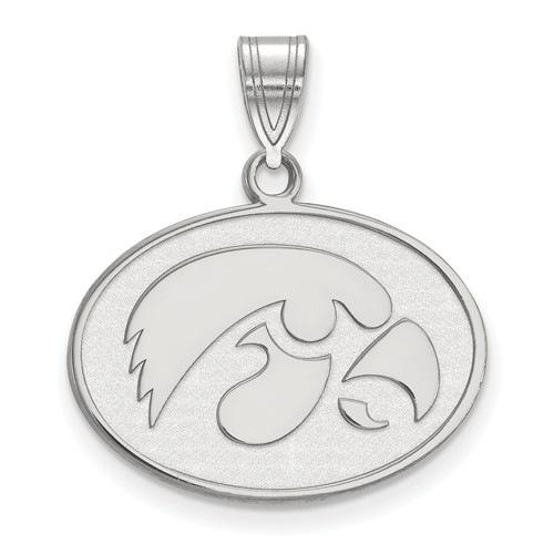 University of Iowa Oval Pendant 5/8in Sterling Silver