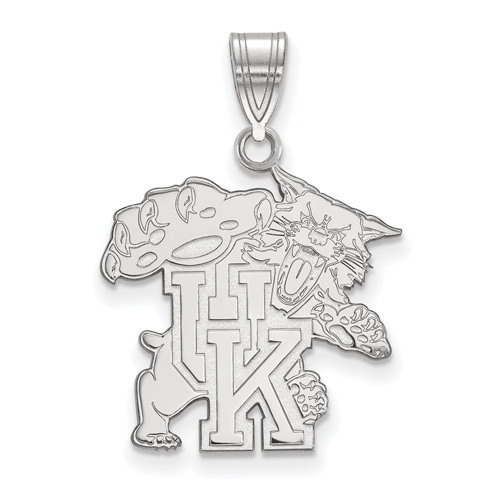 Sterling Silver 3/4in University of Kentucky Wildcat Pendant