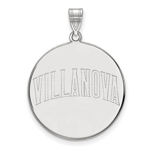Villanova University Round Pendant 1in 10k White Gold