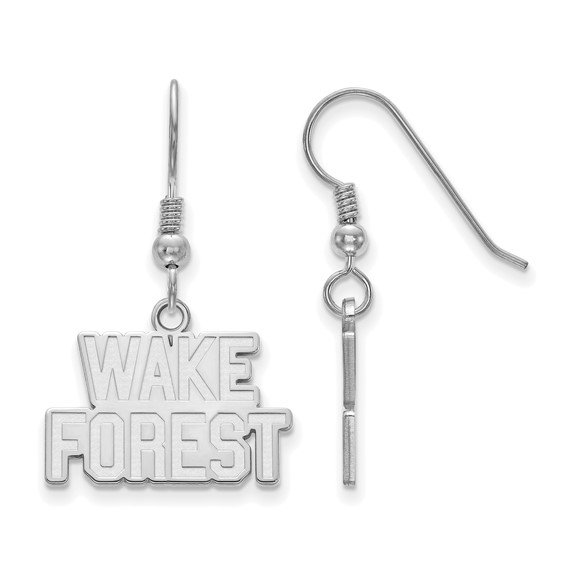 Sterling Silver Wake Forest University Small Dangle Earrings