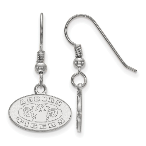 Sterling Silver Auburn University Tigers XS Oval Dangle Earrings