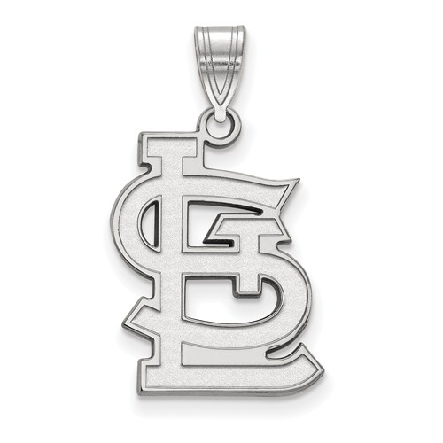 Sterling Silver 3/4in St. Louis Cardinals STL Logo Pendant