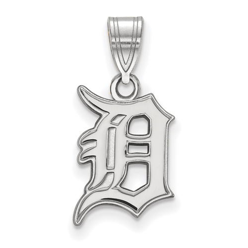 Sterling Silver 5/8in Detroit Tigers Classic D Pendant