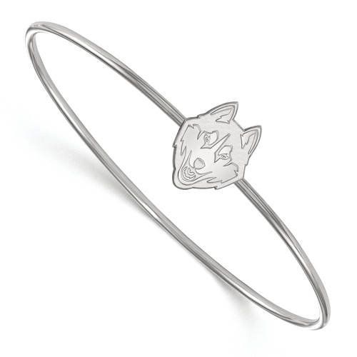 Sterling Silver 7in University of Connecticut Husky Bangle