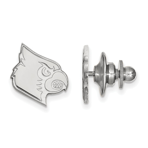 14k White Gold University of Louisville Cardinal Lapel Pin
