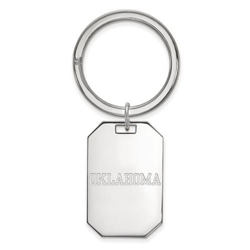 Sterling Silver University of Oklahoma Key Chain