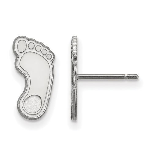 Silver University of North Carolina Tar Heel Small Post Earrings