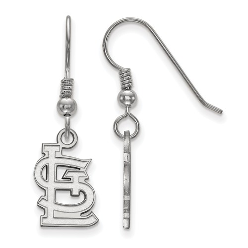 Sterling Silver St. Louis Cardinals STL Small Dangle Earrings