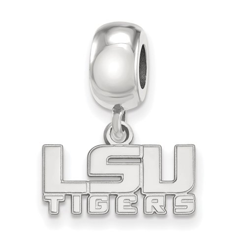 Sterling Silver LSU TIGERS Extra Small Dangle Bead Charm