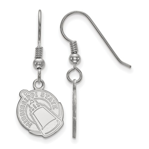Mississippi State University Small Dangle Earrings Sterling Silver