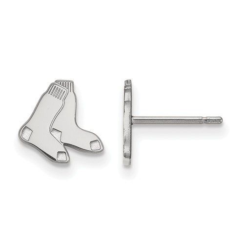 Sterling Silver Boston Red Sox Socks Extra Small Post Earrings