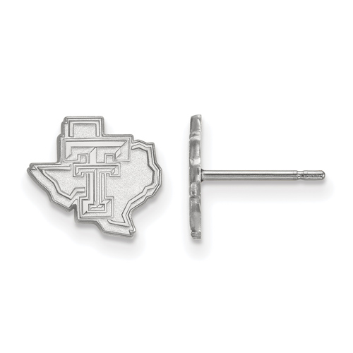 Silver Texas Tech University State Map Extra Small Post Earrings