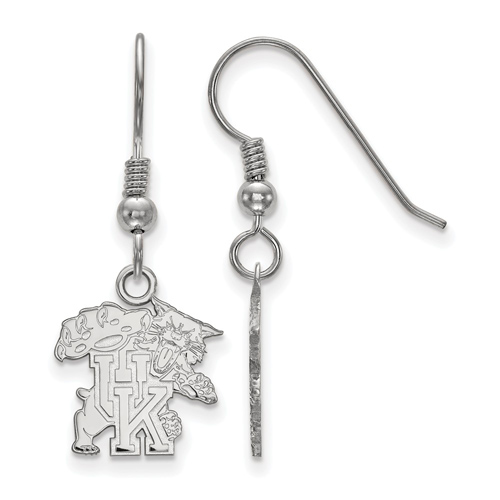 University of Kentucky Wildcat Small Dangle Earrings Sterling Silver