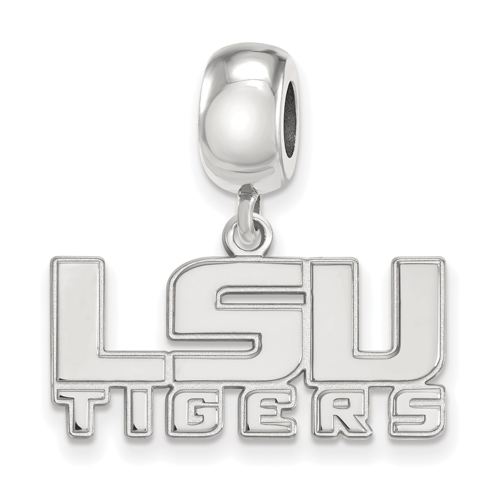 Sterling Silver LSU TIGERS Dangle Bead Charm