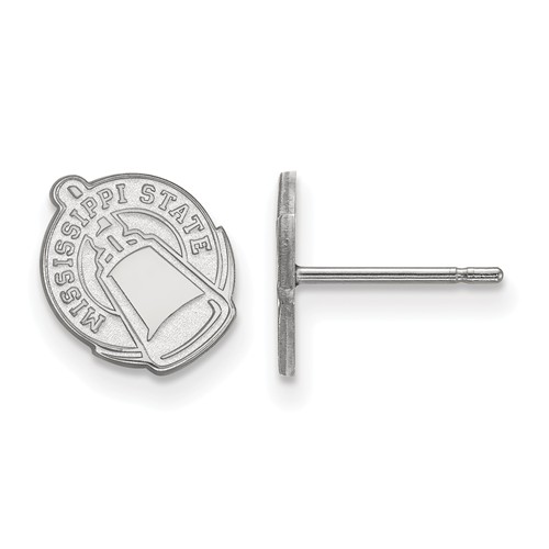 Mississippi State University Cowbell Tiny Earrings Sterling Silver