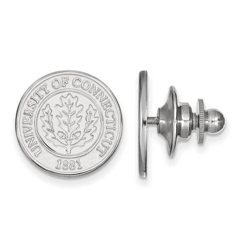 University of Connecticut Crest Lapel Pin Sterling Silver 