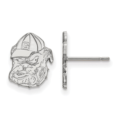 Sterling Silver University of Georgia Bulldog Post Earrings
