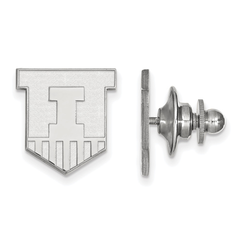 Sterling Silver University of Illinois Victory Badge Lapel Pin