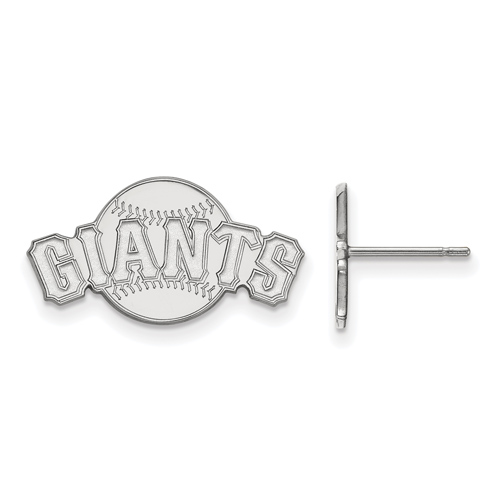 Silver 1/2in San Francisco Giants Arched Baseball Post Earrings