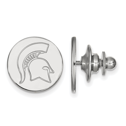 Sterling Silver Michigan State University Spartan Helmet Lapel Pin