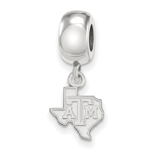 Sterling Silver Texas A&M University Extra Small Dangle Bead
