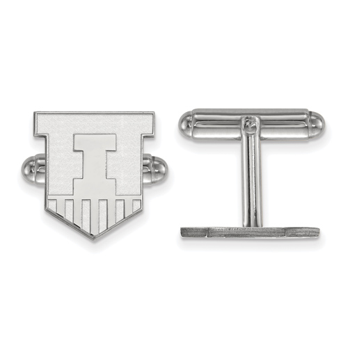 Sterling Silver University of Illinois Victory Badge Cuff Links