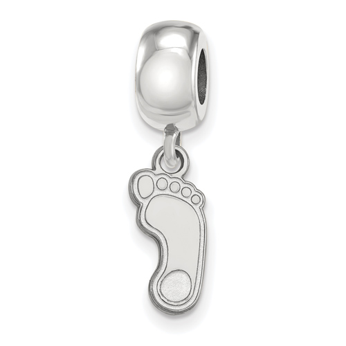 Silver University of North Carolina Tar Heel Dangle Bead Charm
