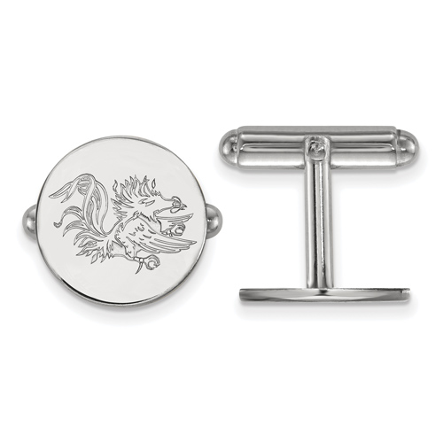 Sterling Silver University of South Carolina Gamecock Cuff Links