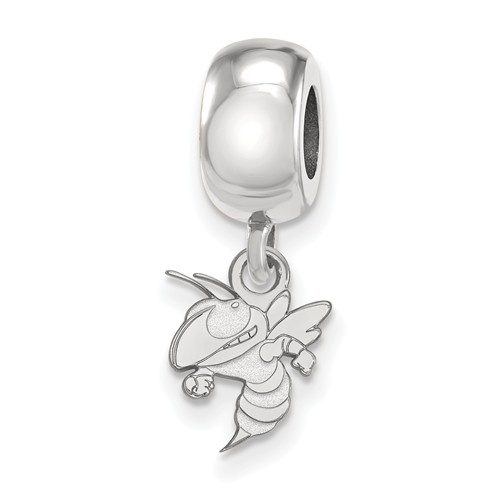 Georgia Tech Tiny Dangle Bead Sterling Silver