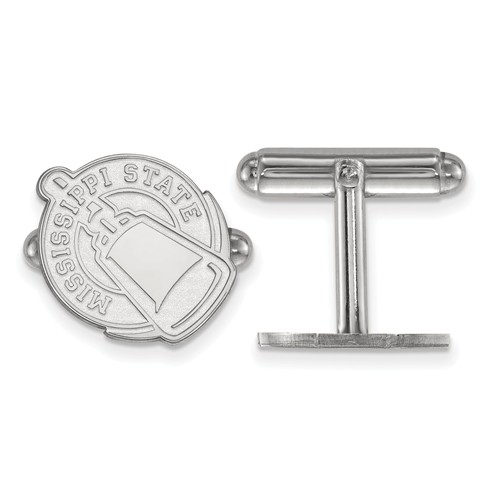 Mississippi State University Cowbell Cuff Links Sterling Silver