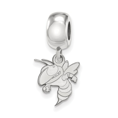 Georgia Tech Small Dangle Bead Sterling Silver