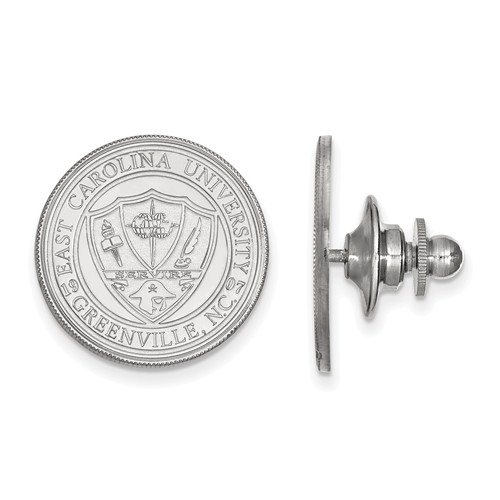 East Carolina University Crest Lapel Pin Sterling Silver 