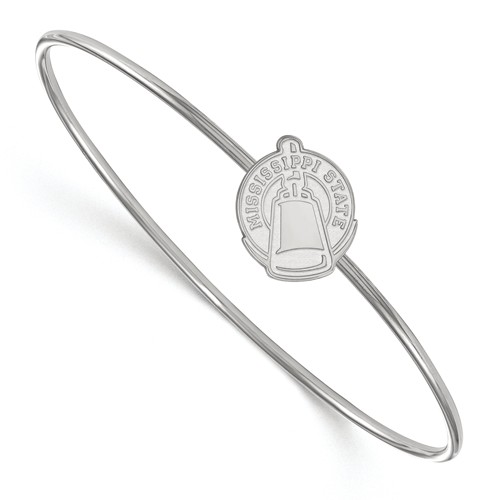 Sterling Silver Mississippi State University Cowbell Bangle