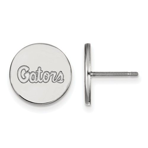 Sterling Silver 1/2in University of Florida Gators Round Post Earrings