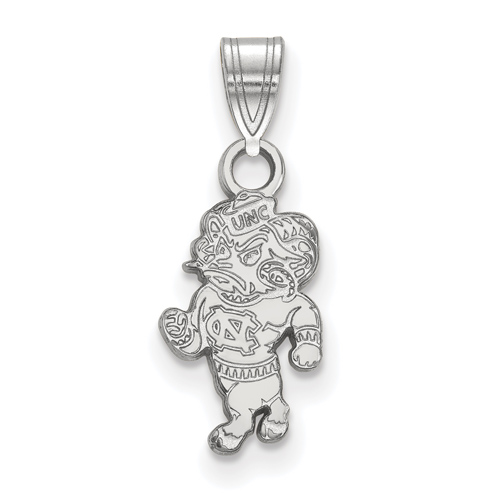 Sterling Silver 1/2in University of North Carolina Rameses Pendant