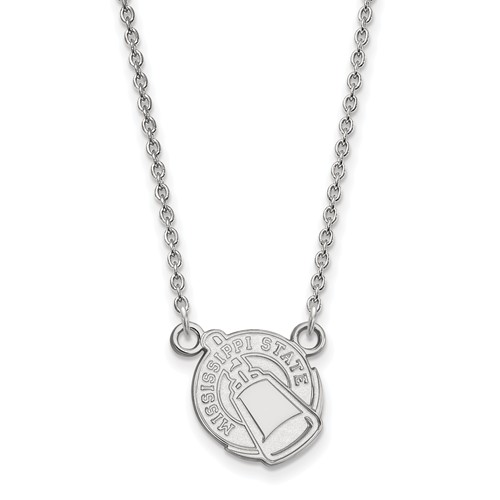 Mississippi State University Cowbell Necklace Sterling Silver