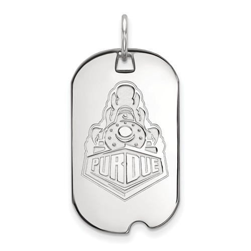 10k White Gold Purdue University Boilermaker Small Dog Tag