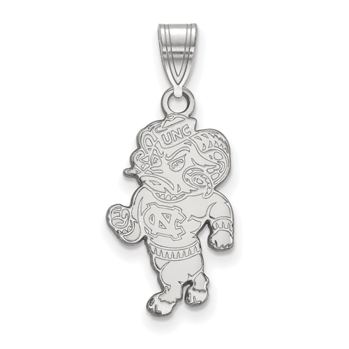 Sterling Silver 3/4in University of North Carolina Rameses Pendant