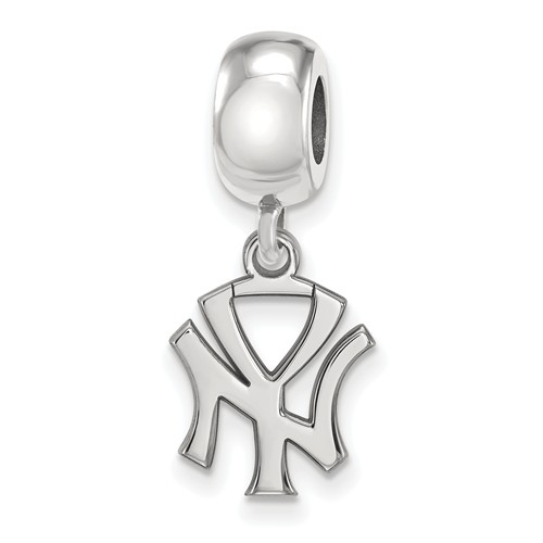 Sterling Silver New York Yankees Small Dangle Bead 