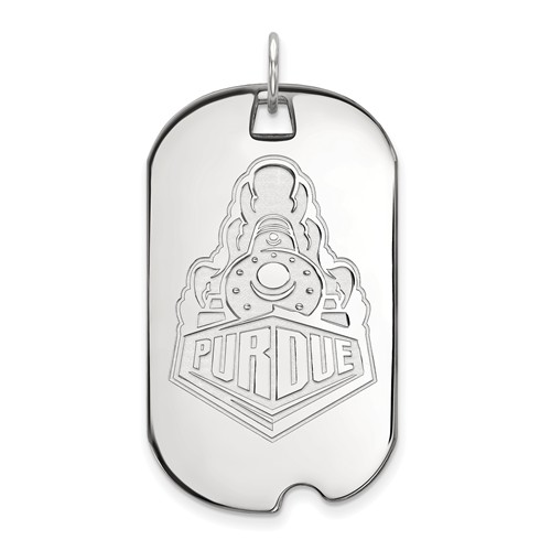 10k White Gold Purdue University Boilermakers Dog Tag