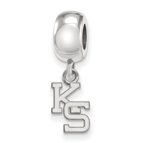 Kansas State University KS Extra Small Dangle Bead Sterling Silver