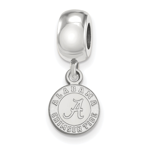 Silver University of Alabama Crimson Tide Extra Small Dangle Bead