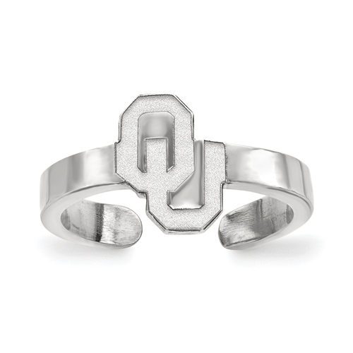 Sterling Silver University of Oklahoma Toe Ring