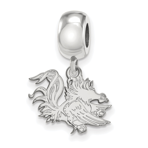Silver University of South Carolina Gamecock Dangle Bead Charm