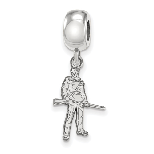 Sterling Silver West Virginia University Mountaineer Dangle Bead Charm