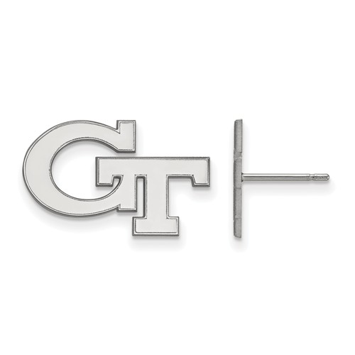 Sterling Silver Georgia Tech Logo Post Earrings